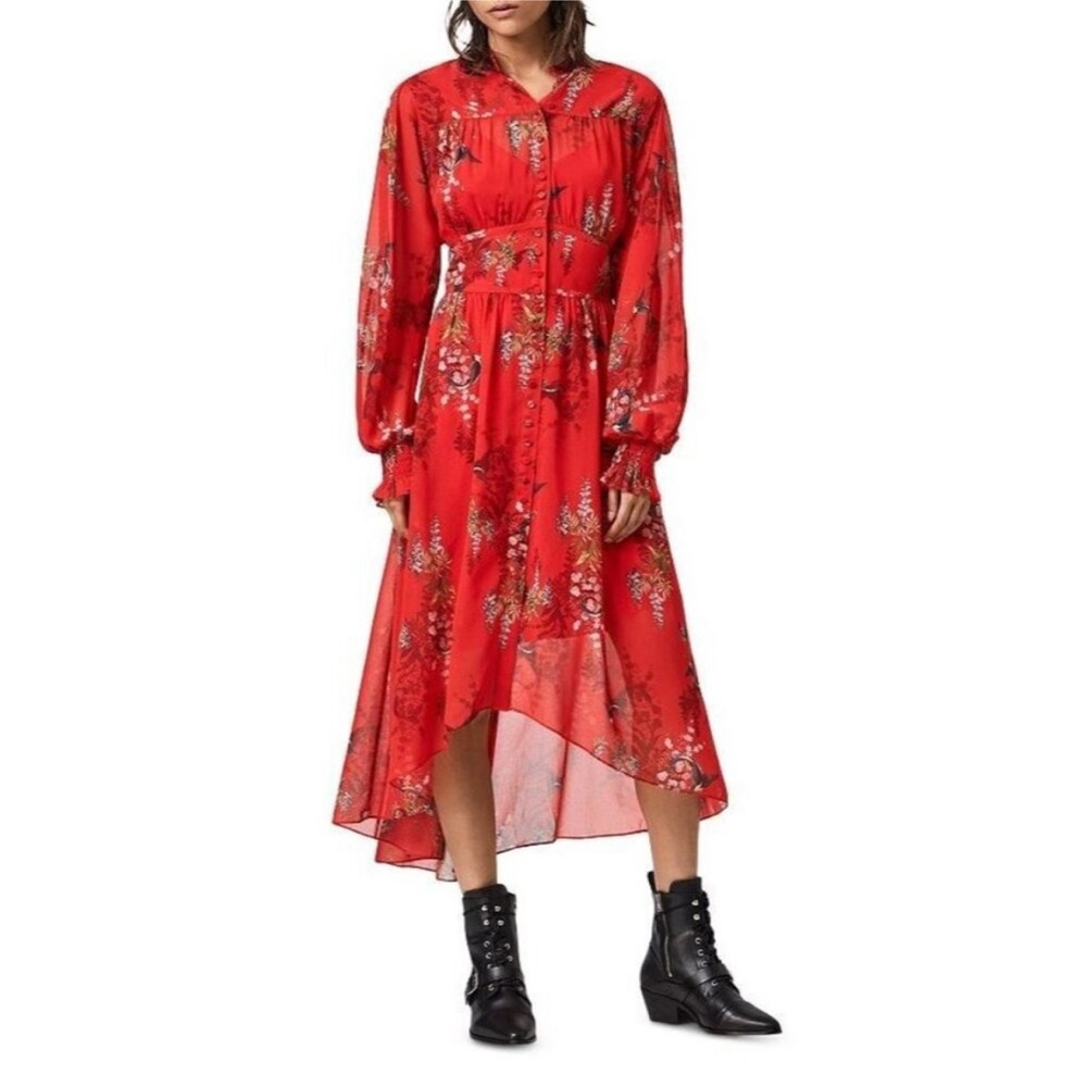 Allsaints Red Dress